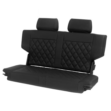 Caballo Classic  Black Diamond Fold & Tumble Rear Bench Seat, 66-77 Bronco